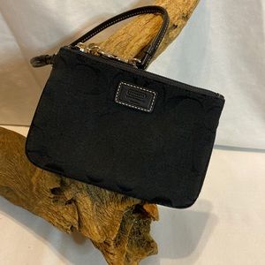 Black Coach signature wristlet